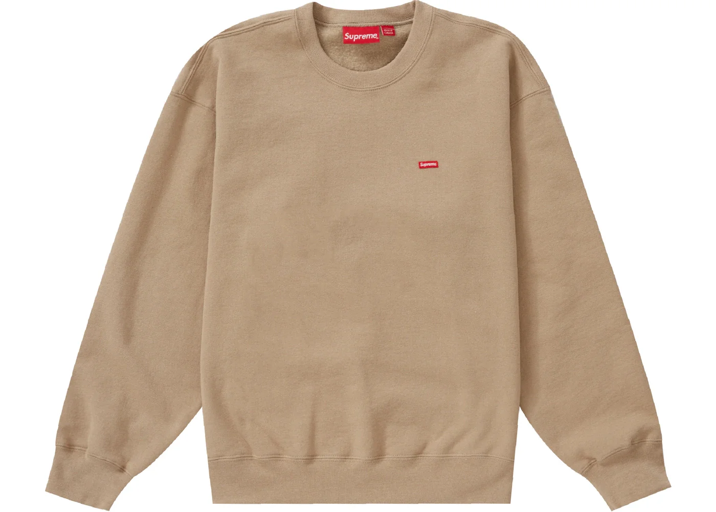Supreme Small Box Crewneck Tan - 1
