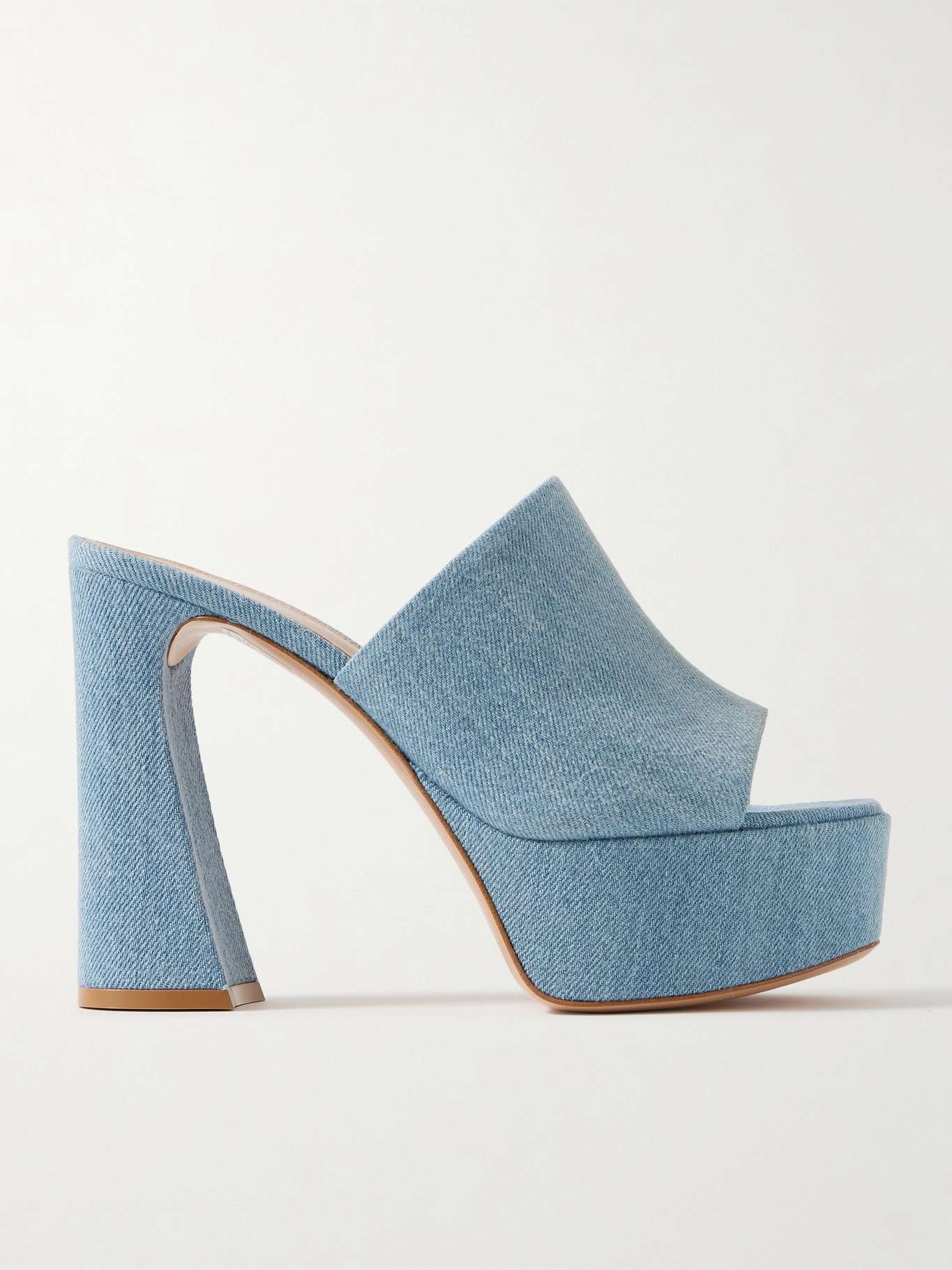 Holly 70 denim platform mules - 1