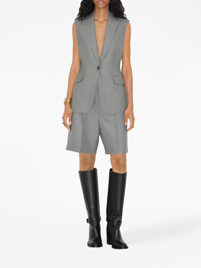 Burberry wide-leg wool tailored shorts outlook