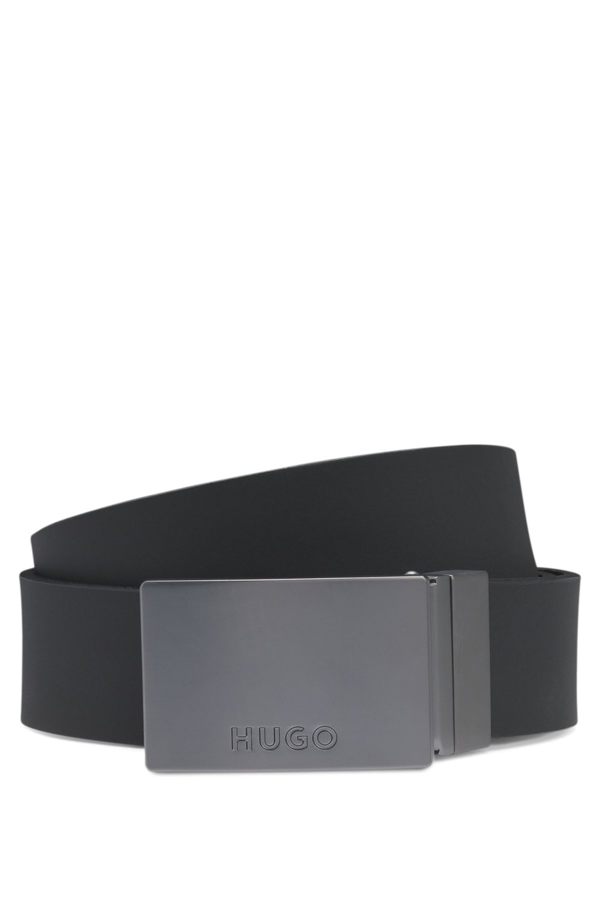 REVERSIBLE ITALIAN-LEATHER BELT WITH TWO BUCKLES - 1