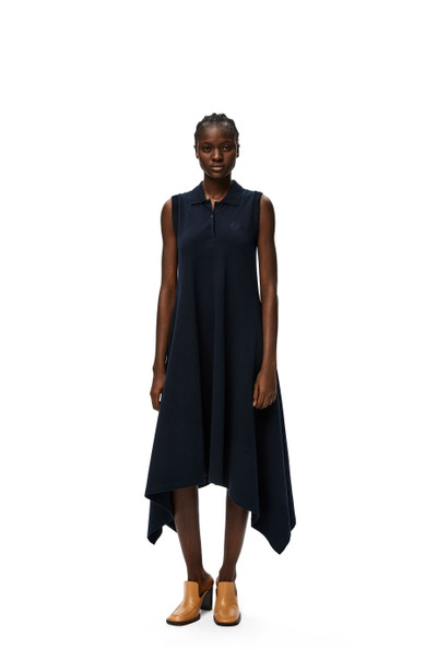 Loewe Anagram embroidered polo dress in cotton outlook