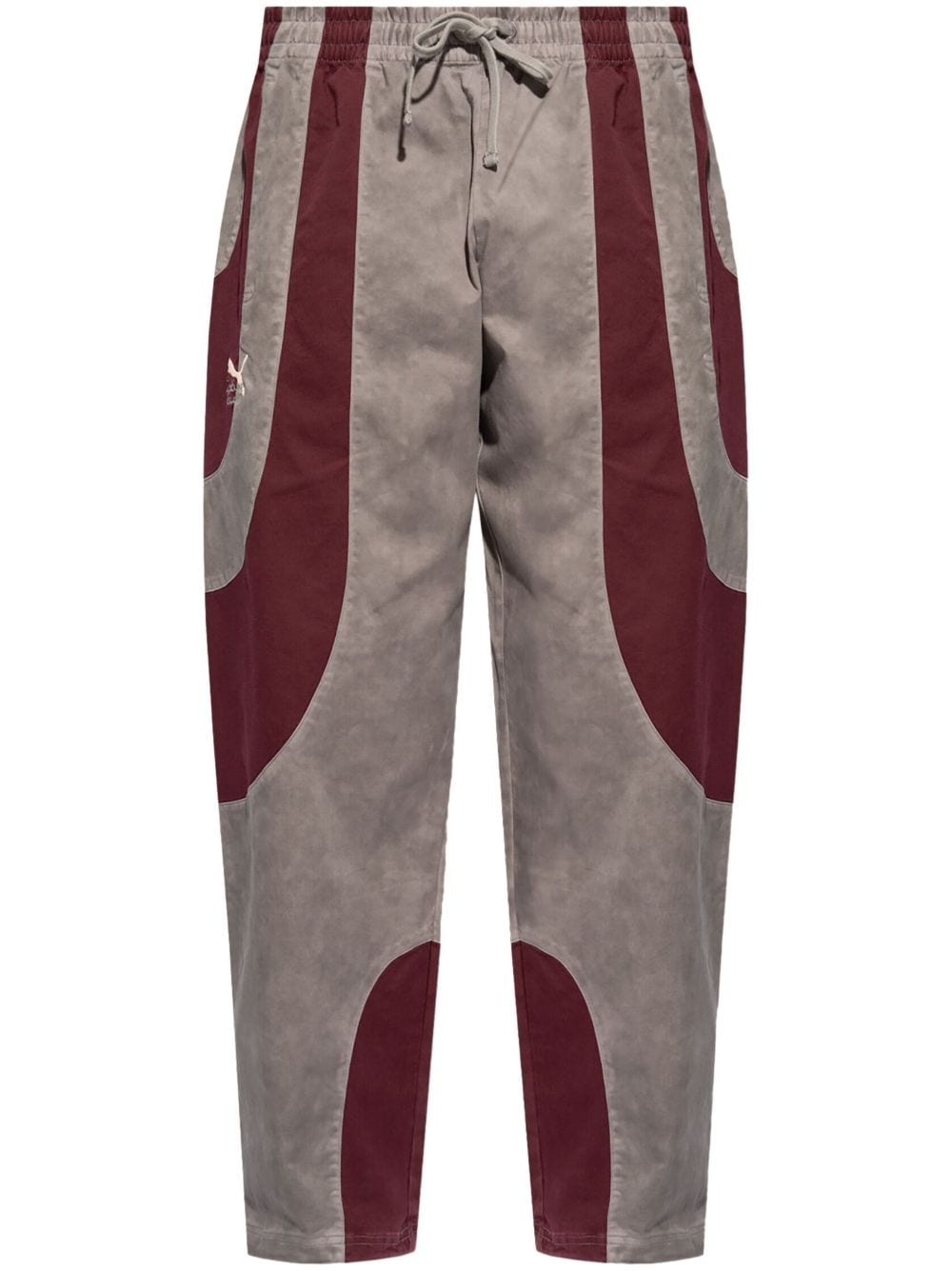 panelled cotton trousers - 1