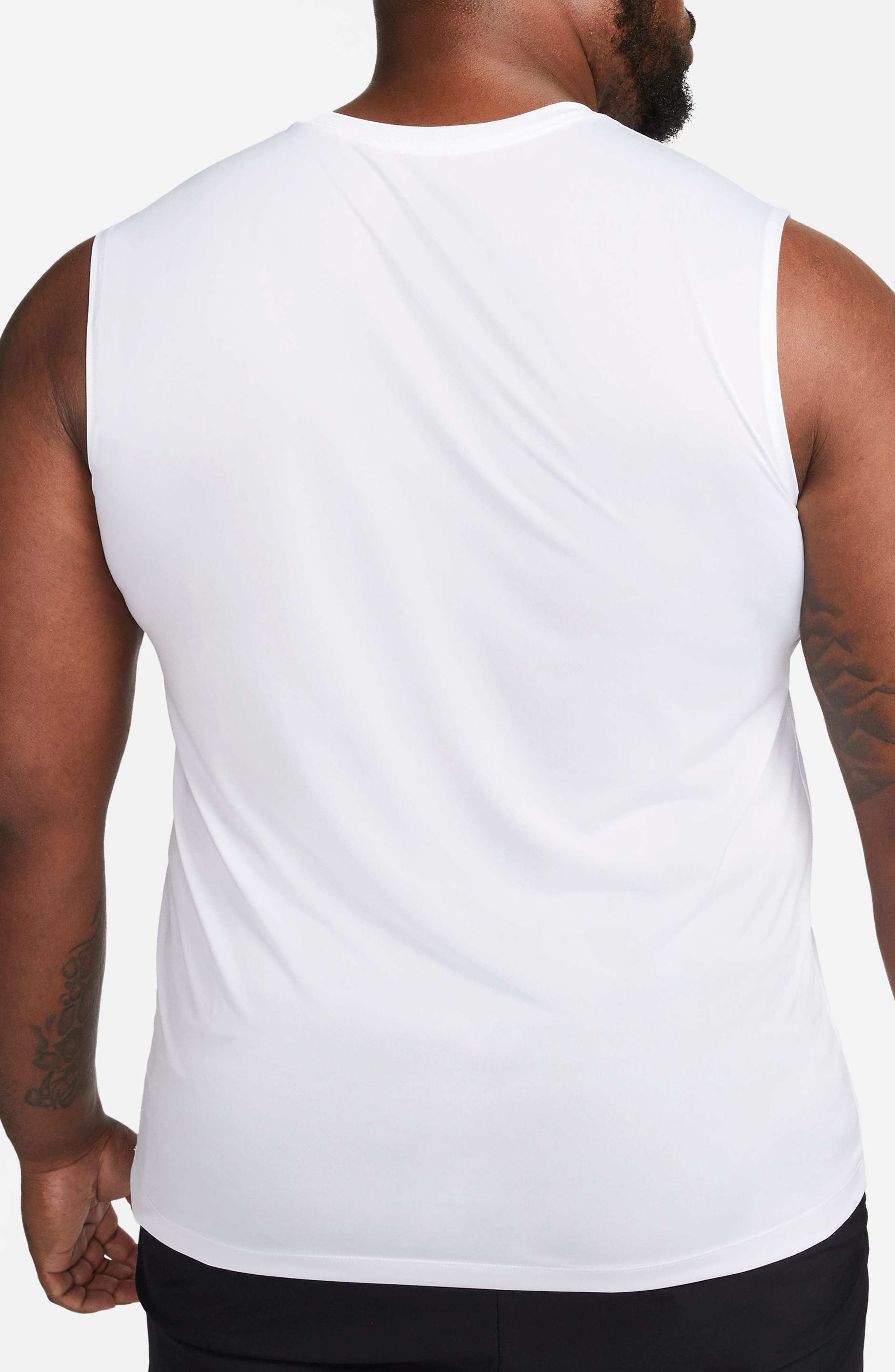 Nike Dri-FIT Legend Fitness Muscle T-Shirt in White/Black at Nordstrom - 4