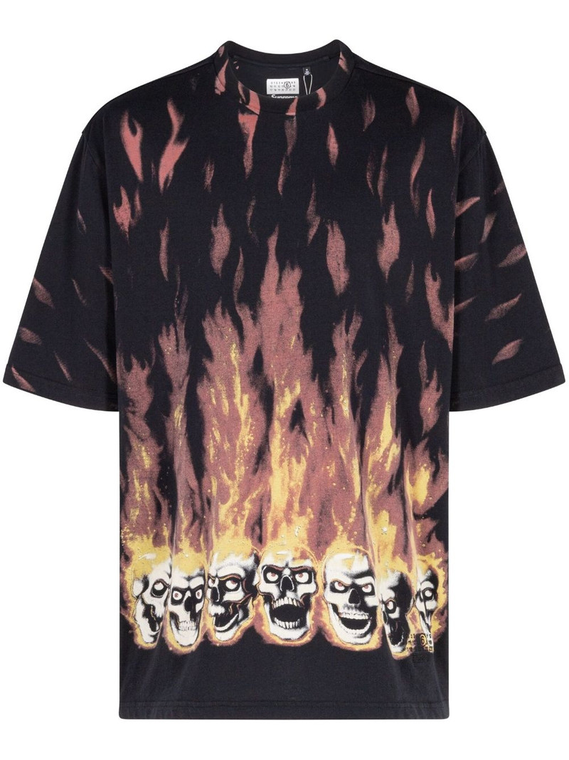 x MM6 Maison Margiela flame-print T-shirt 1