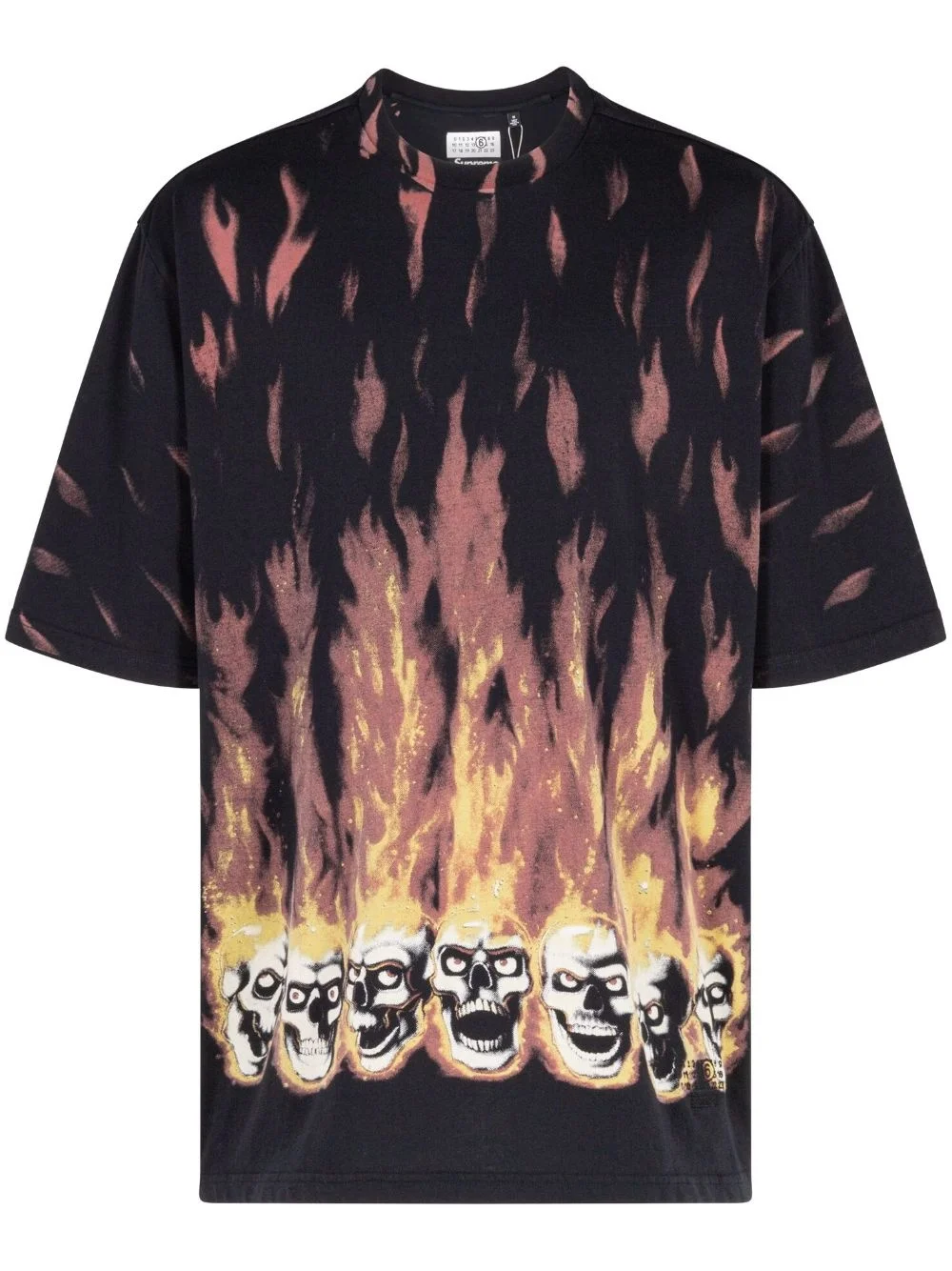 x MM6 Maison Margiela flame-print T-shirt - 1