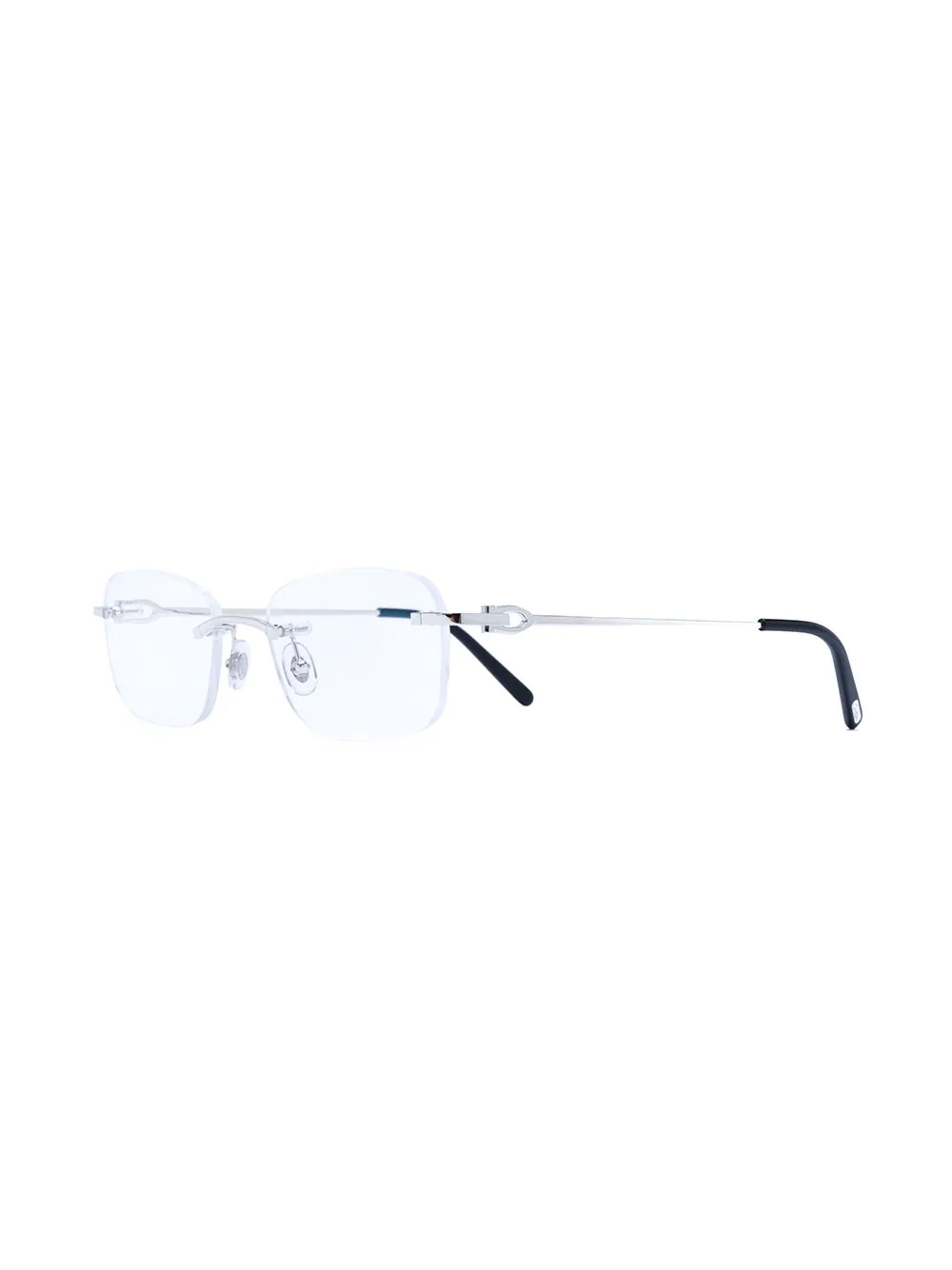 C Décor rimless rectangular-frame glasses - 2