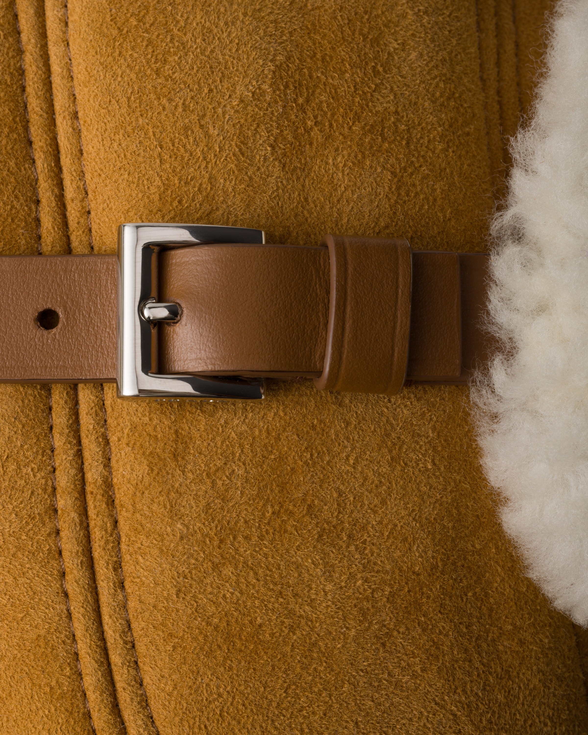 Suede shearling trapper hat - 4