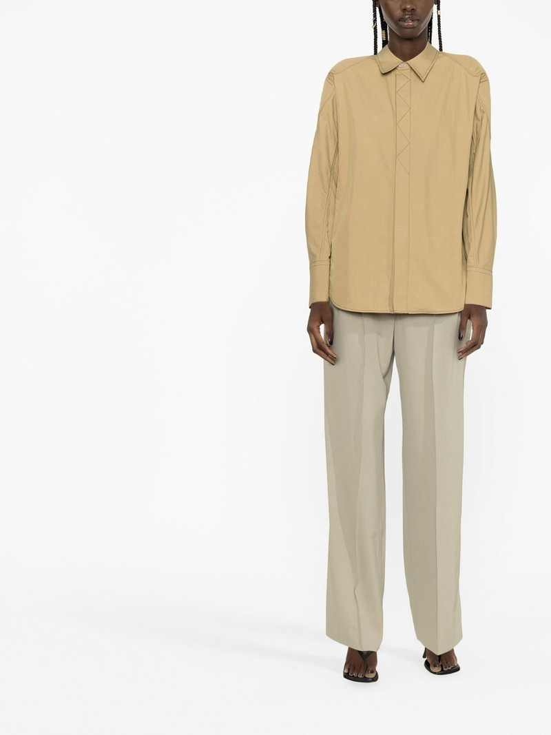 Dion Lee contrast stitching shirt jacket outlook