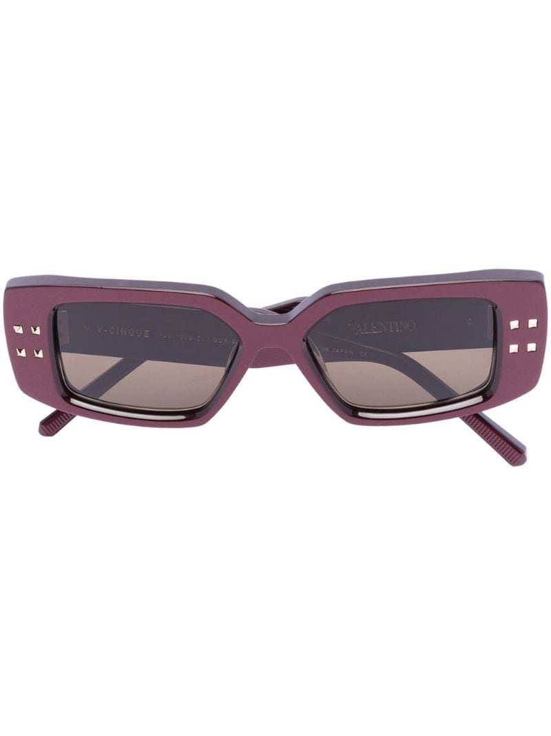 Valentino Rockstud rectangle frame sunglasses REVERSIBLE