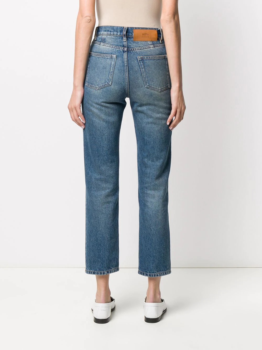 straight-leg cropped jeans - 4