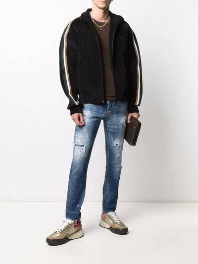 DSQUARED2 stripe-trim track jacket outlook