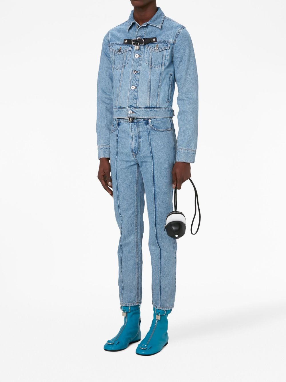 padlock strap trucker jacket - 2
