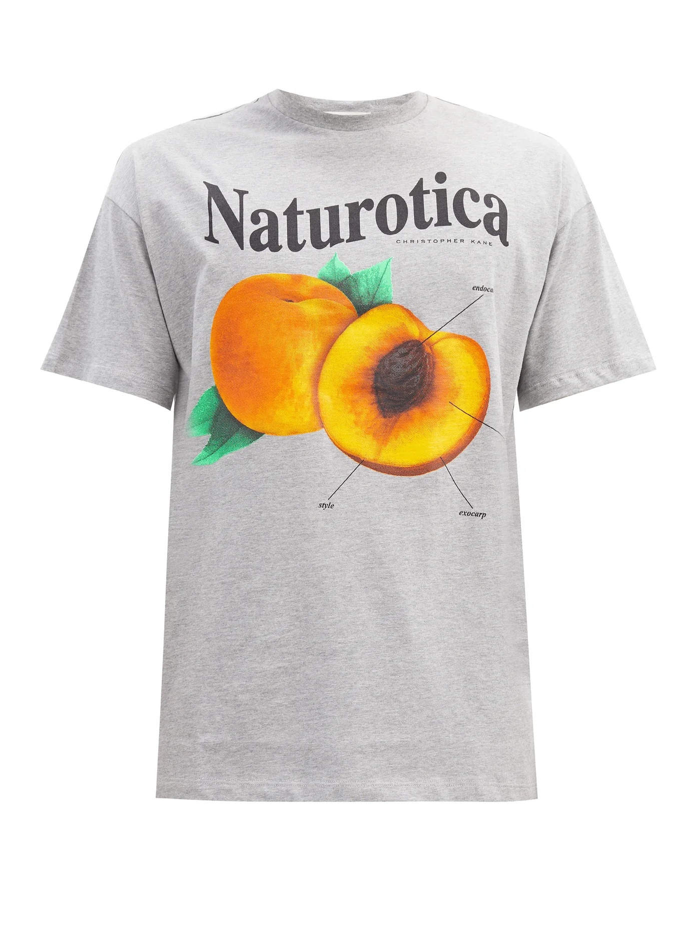 Naturotica peach-print cotton-jersey T-shirt - 1