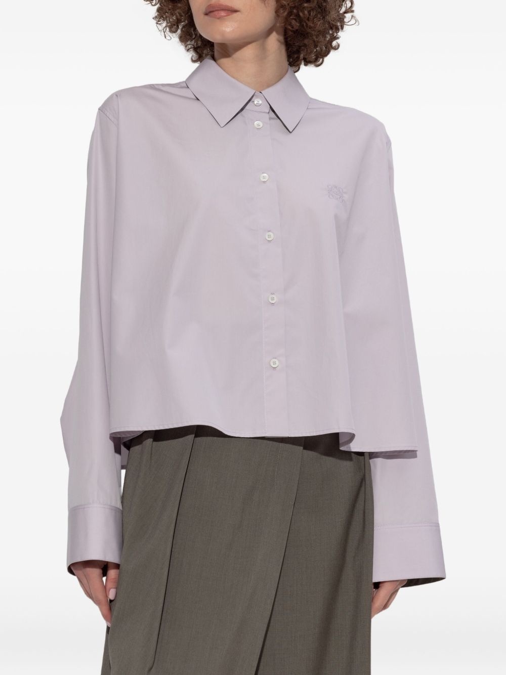 Anagram-embroidered shirt - 3