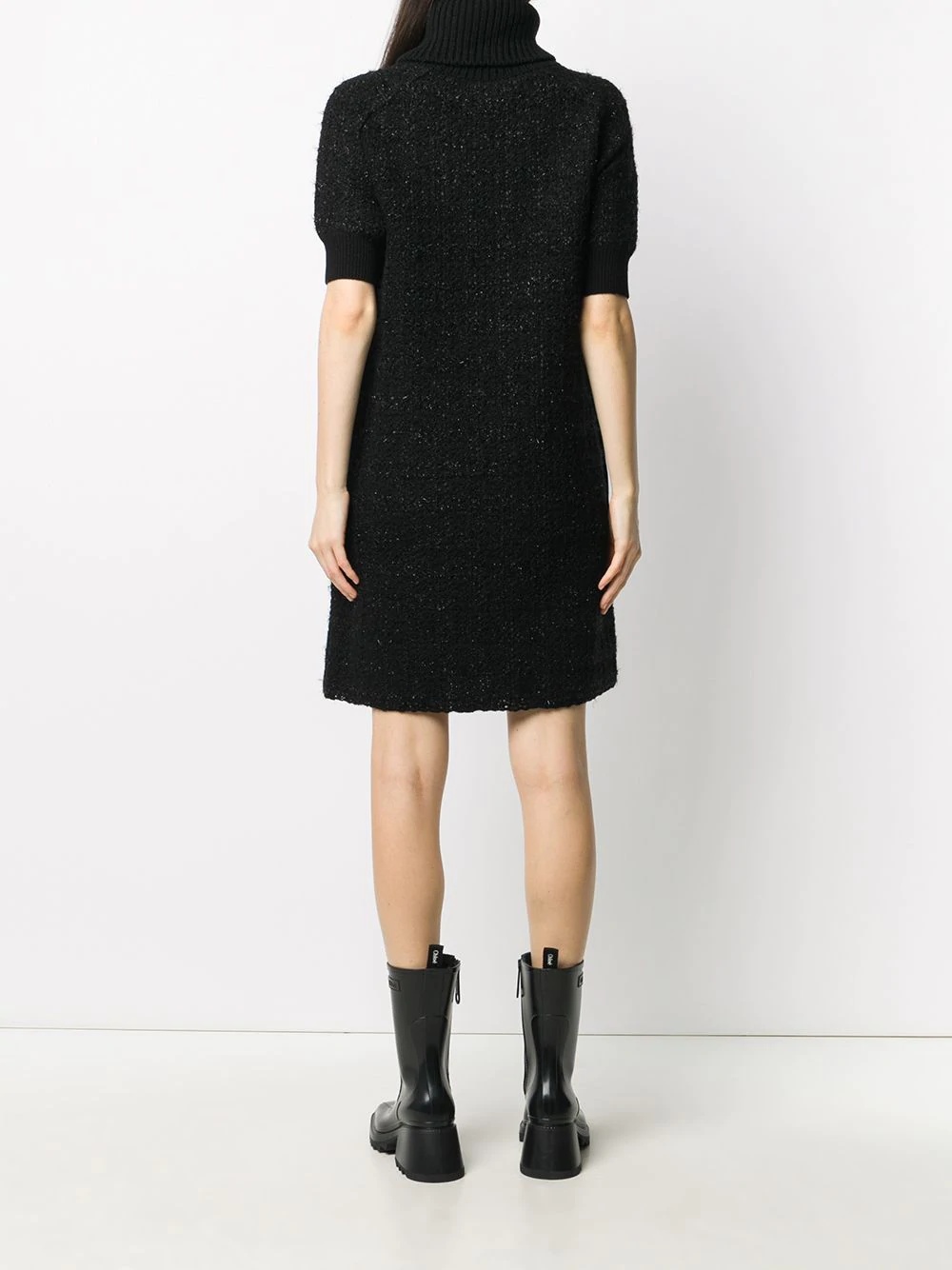 pocket-embellished knitted dress - 4