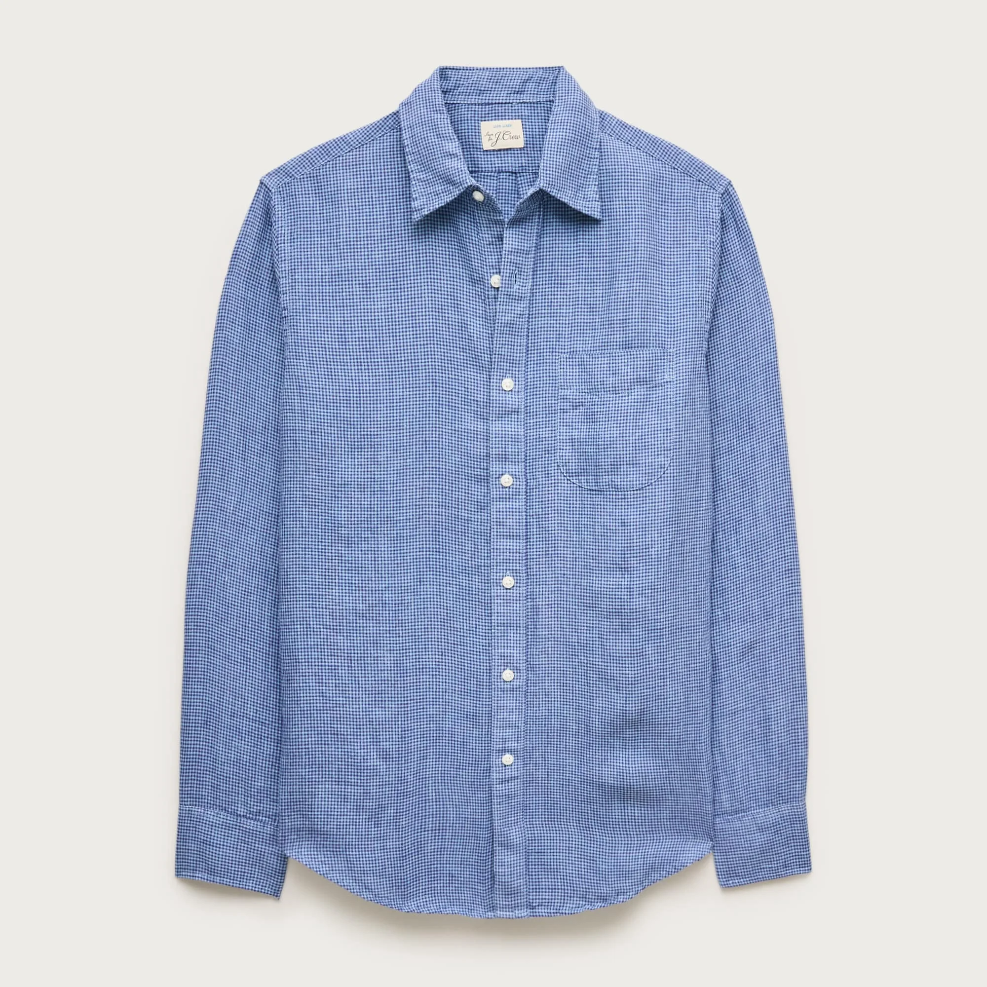 Linen point-collar shirt - 1