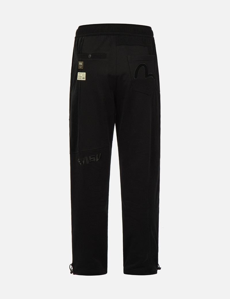 EVISU SEAGULL APPLIQUÉ PATCHWORK SWEATPANTS outlook