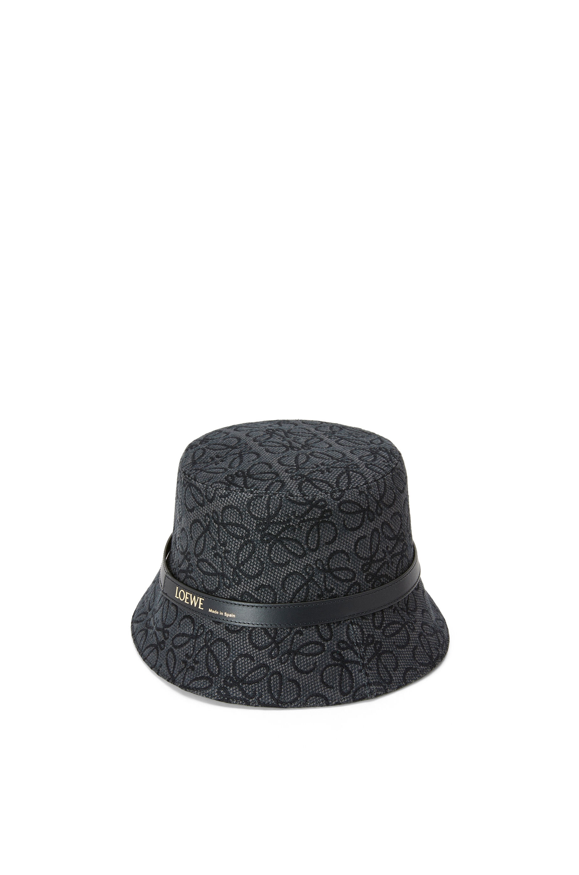 Bucket hat in Anagram jacquard and calfskin - 4