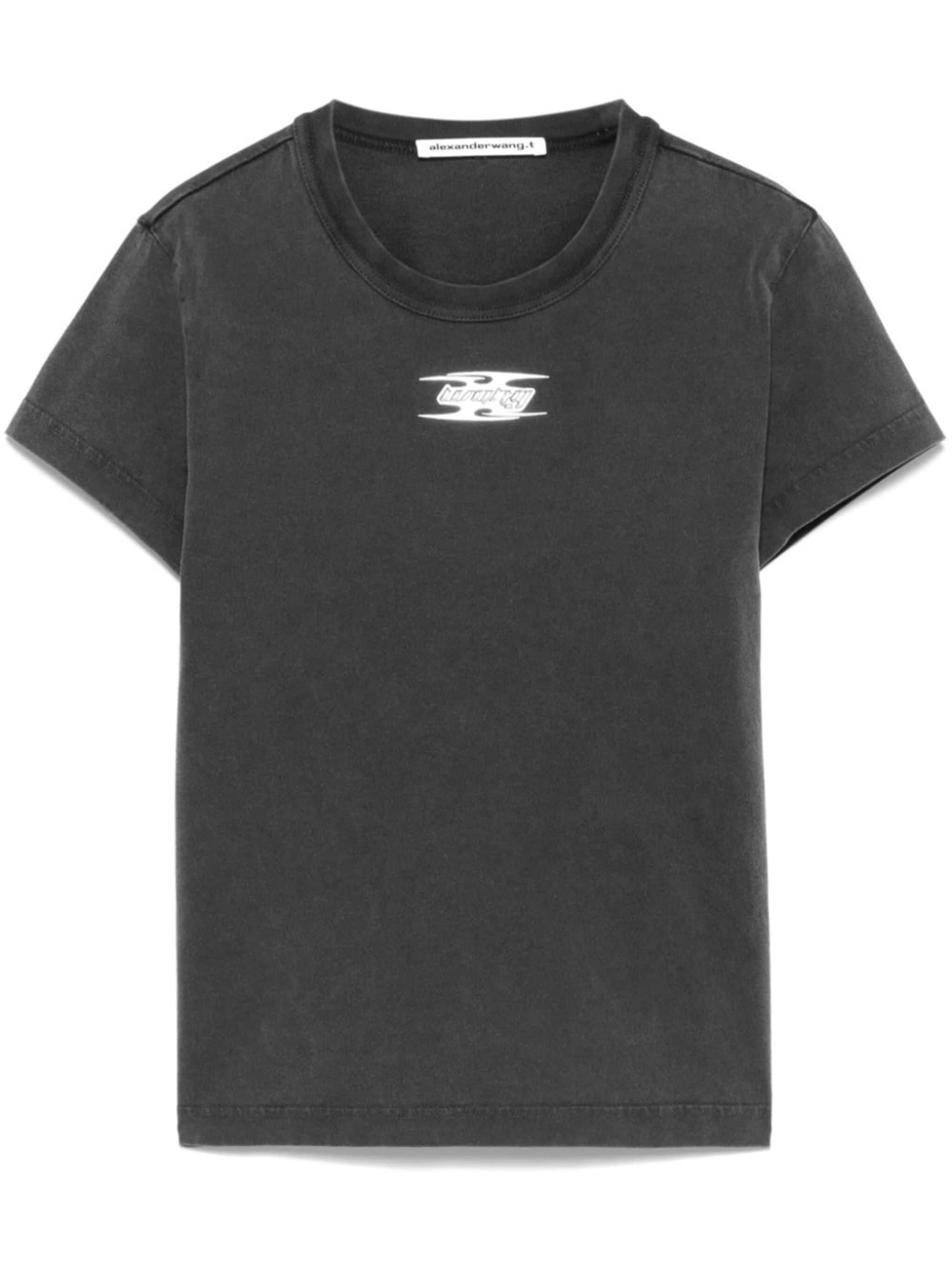 puff logo shrunken T-shirt - 1