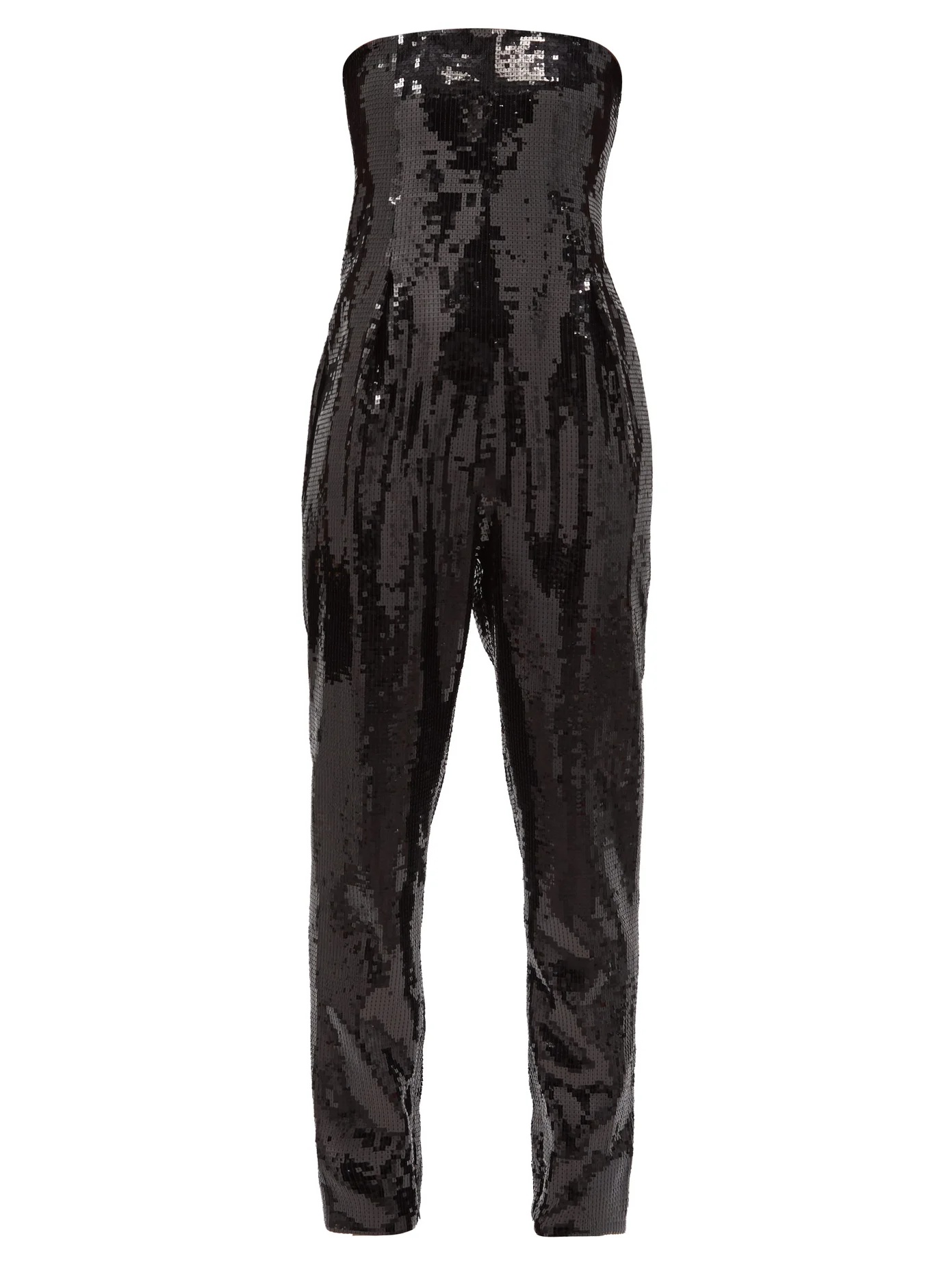 Strapless sequinned bustier jumpsuit - 1