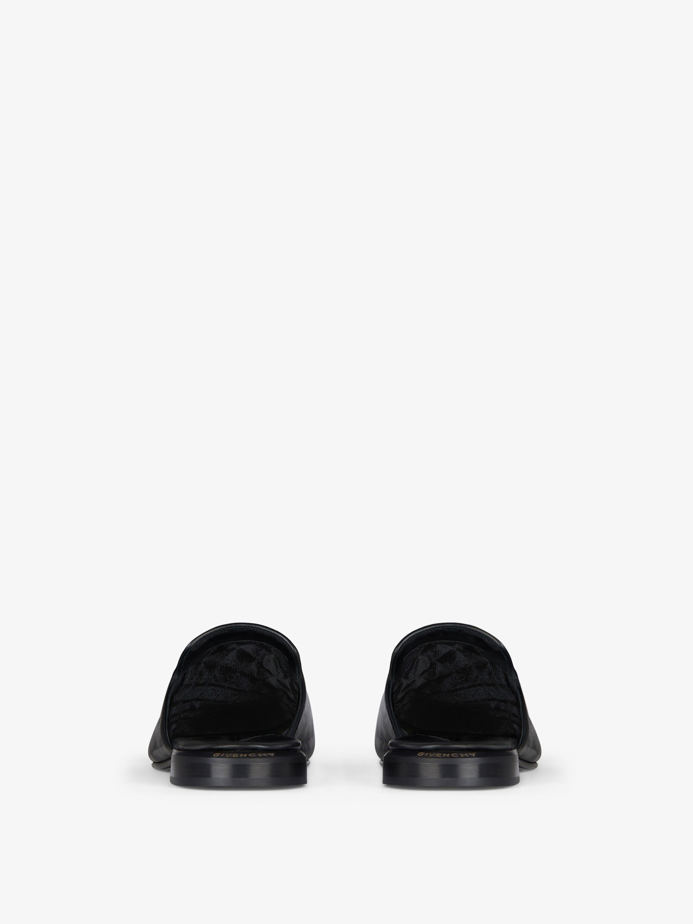 FLAT MULES IN LEATHER AND SUEDE - 5