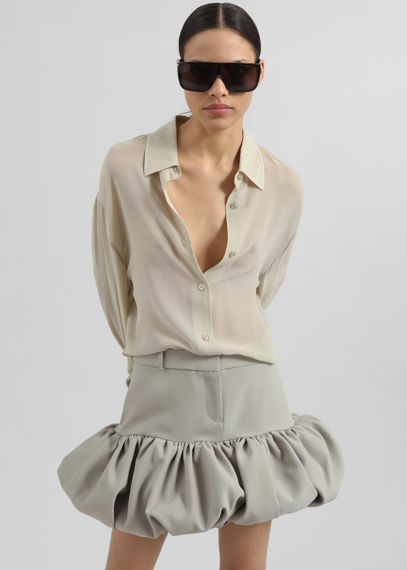 Peri Georgette Shirt - Cement 13