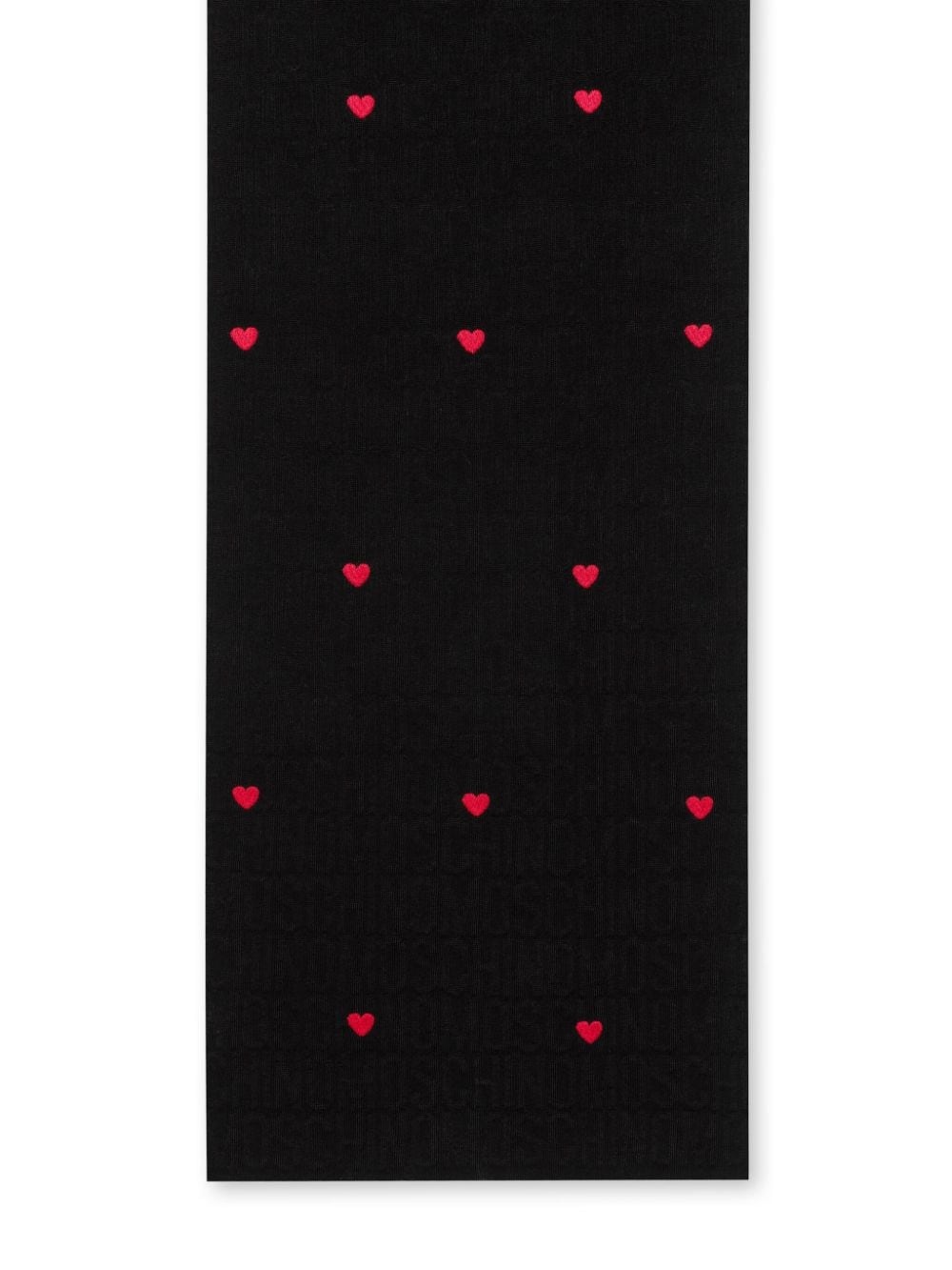 embroidered-heart knitted scarf - 2