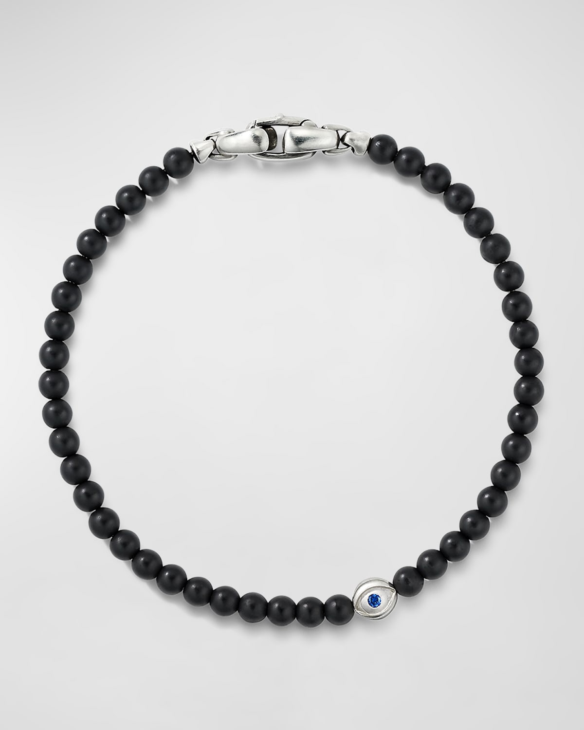 4mm Men's Spiritual Bead Evil Eye Bracelet - 3