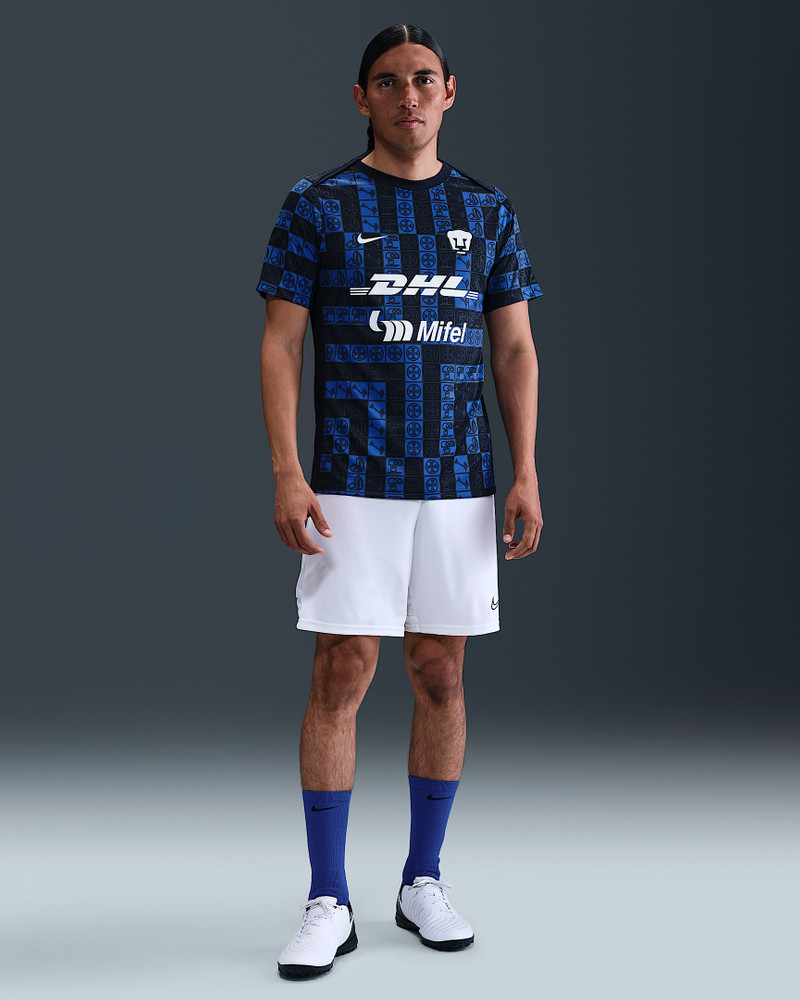 Pumas UNAM Academy Pro Men's Nike Dri-FIT Soccer Pre-Match Short-Sleeve Top 4