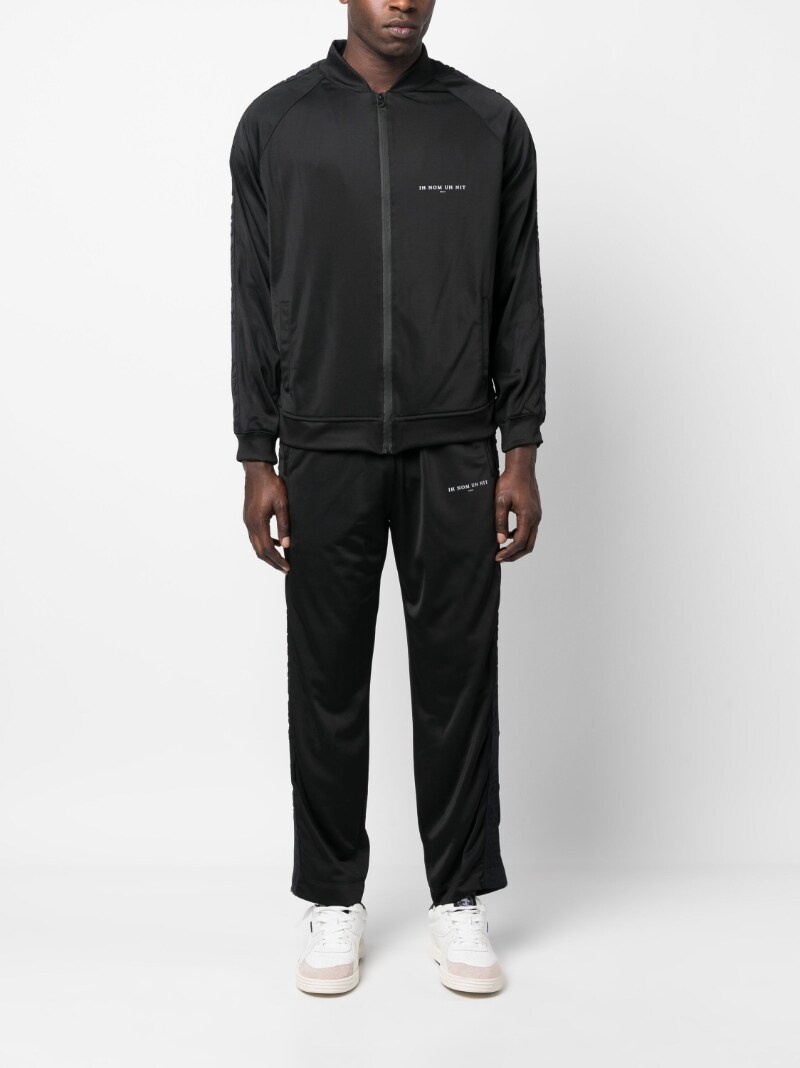 logo-print zip-up sweatshirt - 4