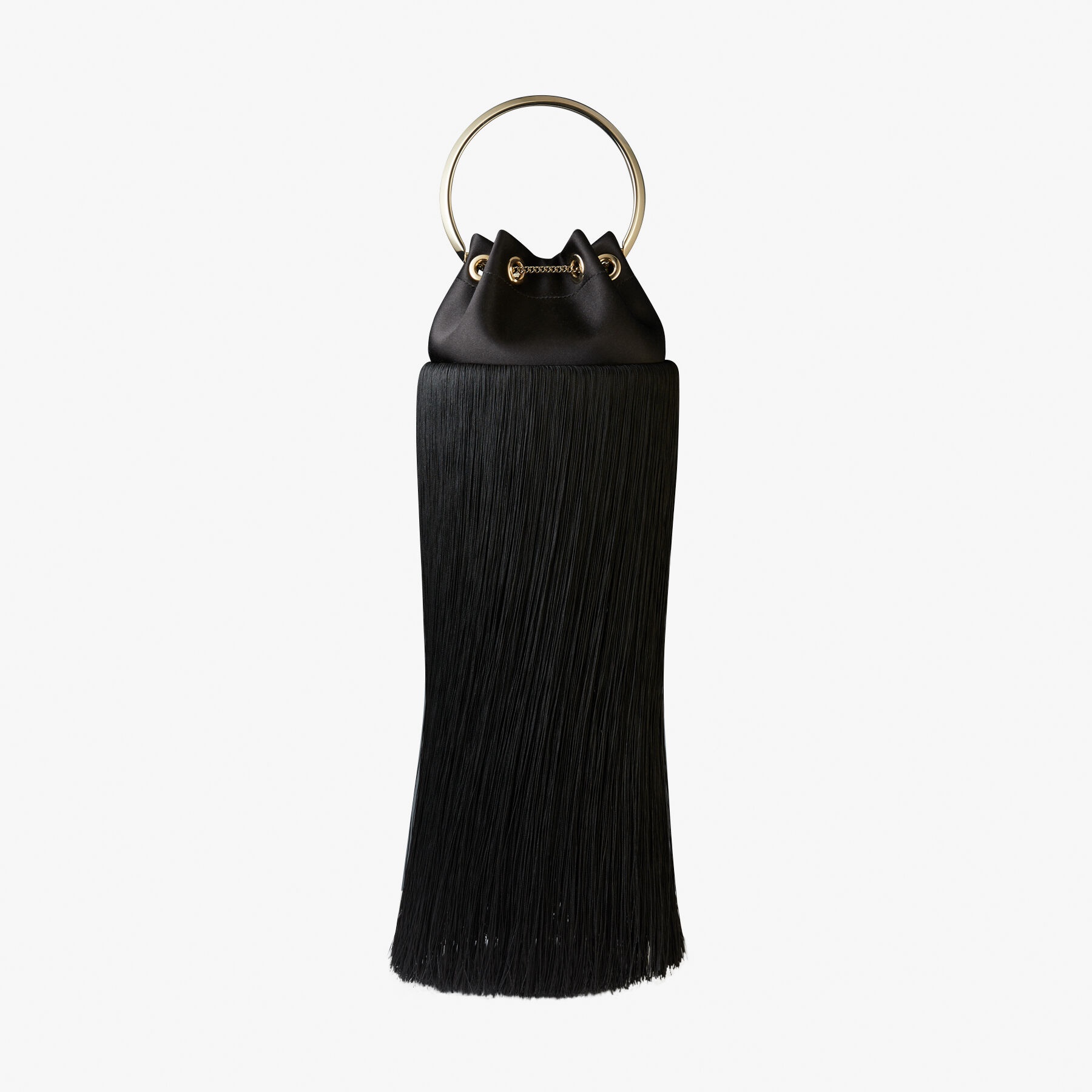 Bon Bon
Black Satin Bag with Fringes - 7