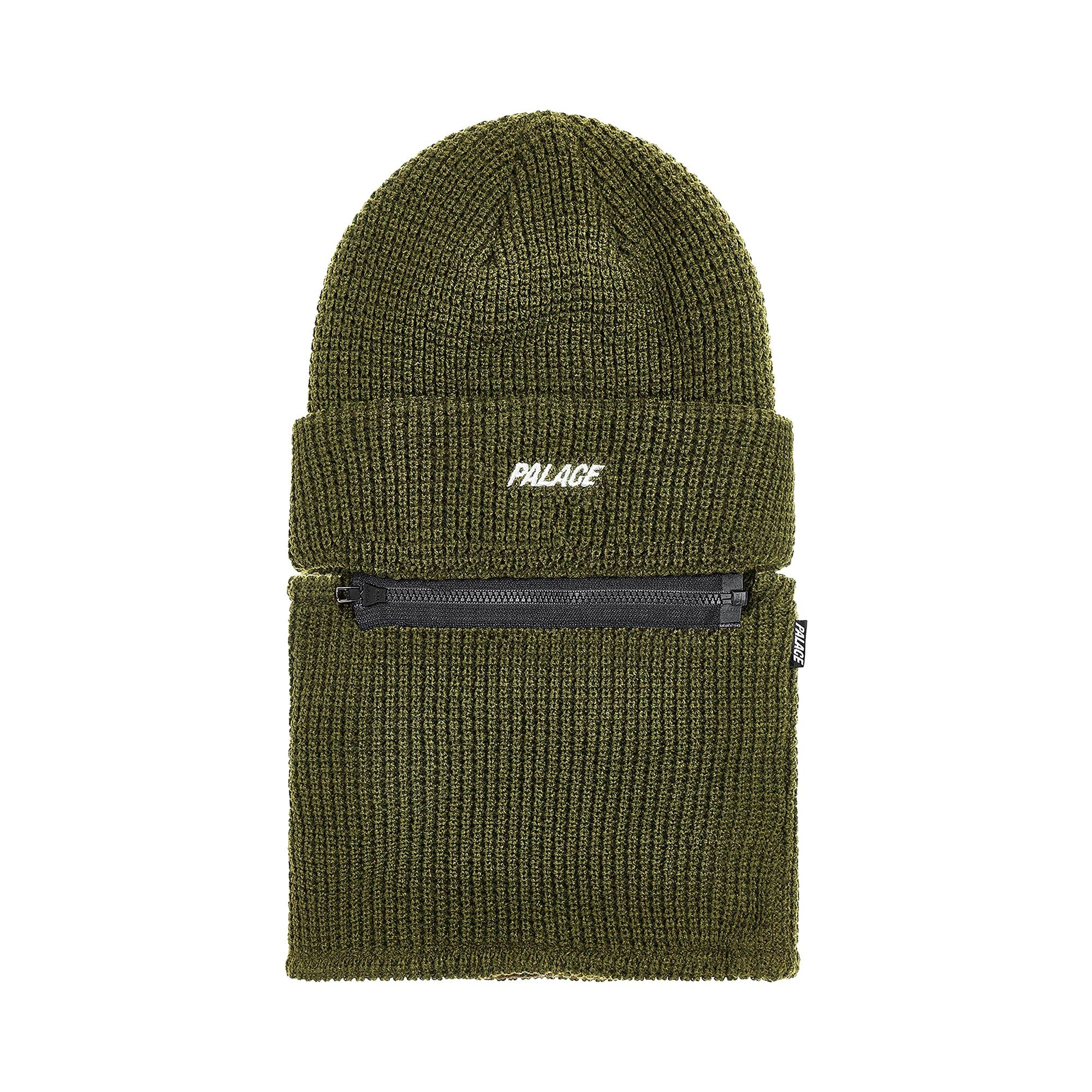 Palace Zip Off Facewarmer P Beanie 'The Deep Green' - 2