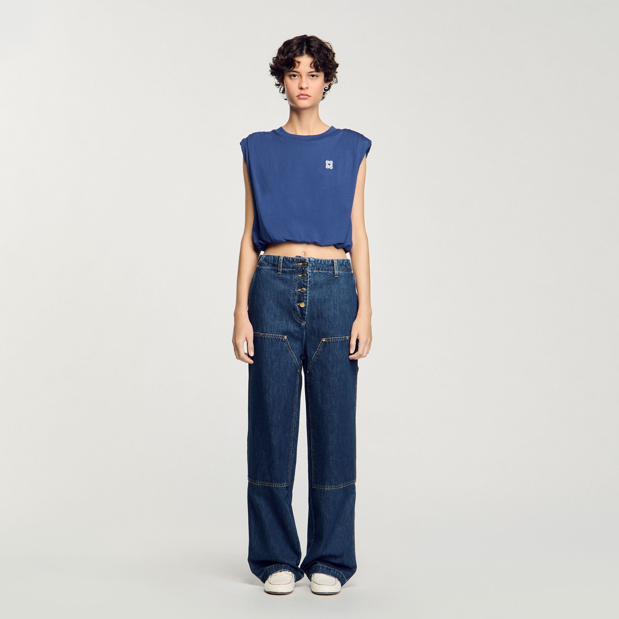 SHORT DRAPED T-SHIRT - 2
