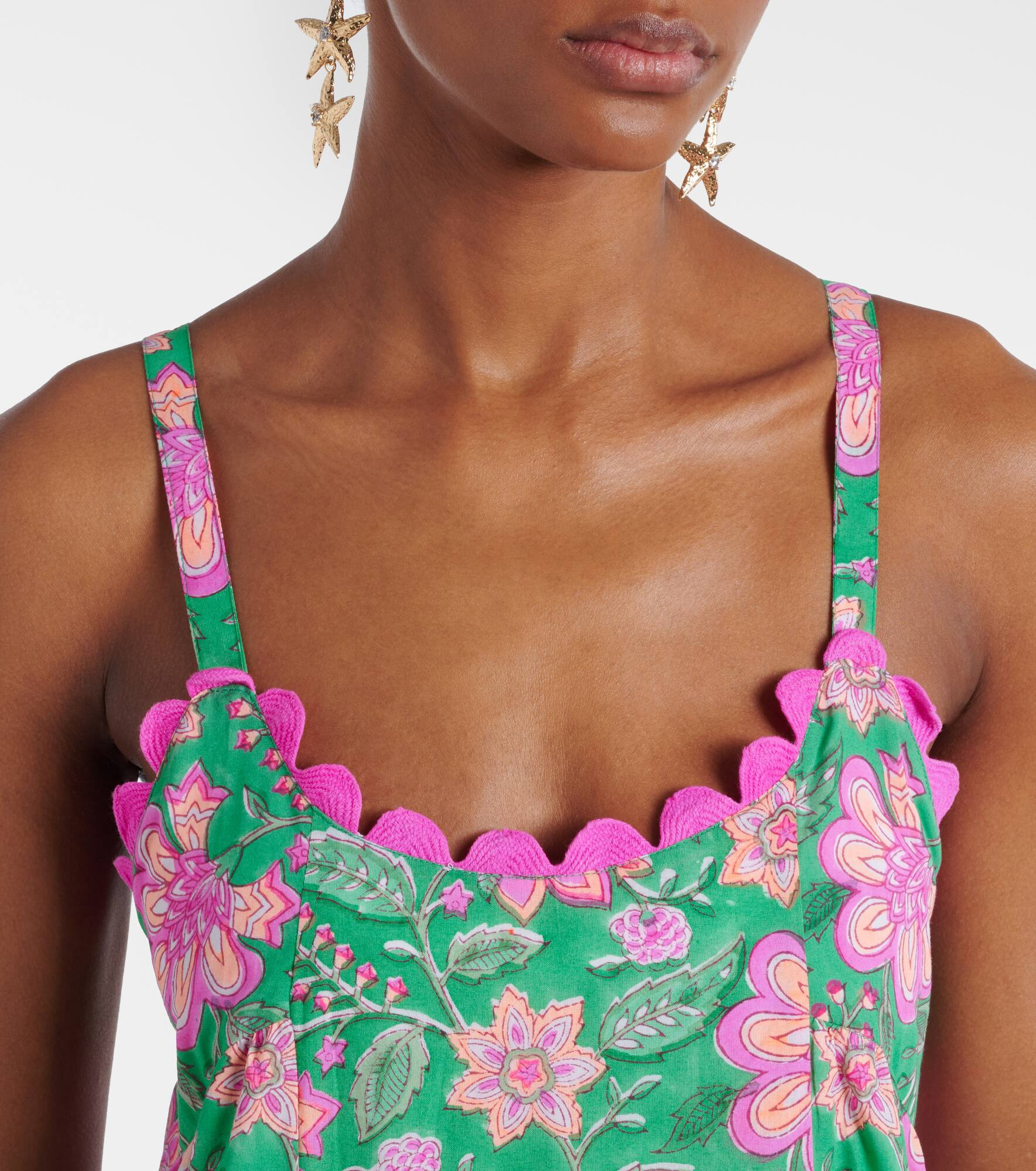 Printed cotton maxi dress - 4