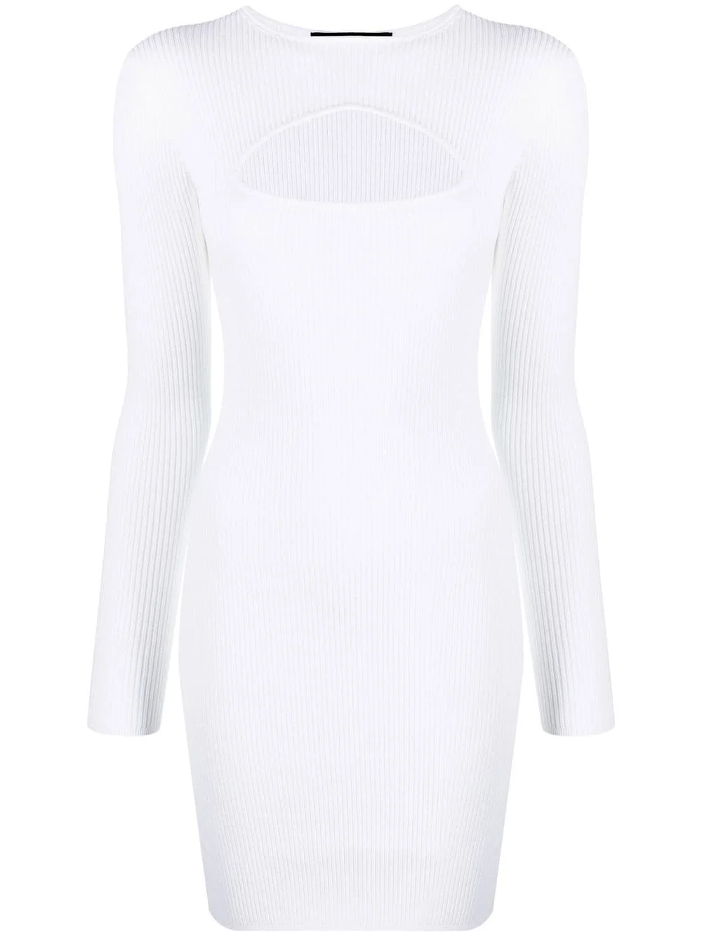 cut-out rib-knit minidress - 1