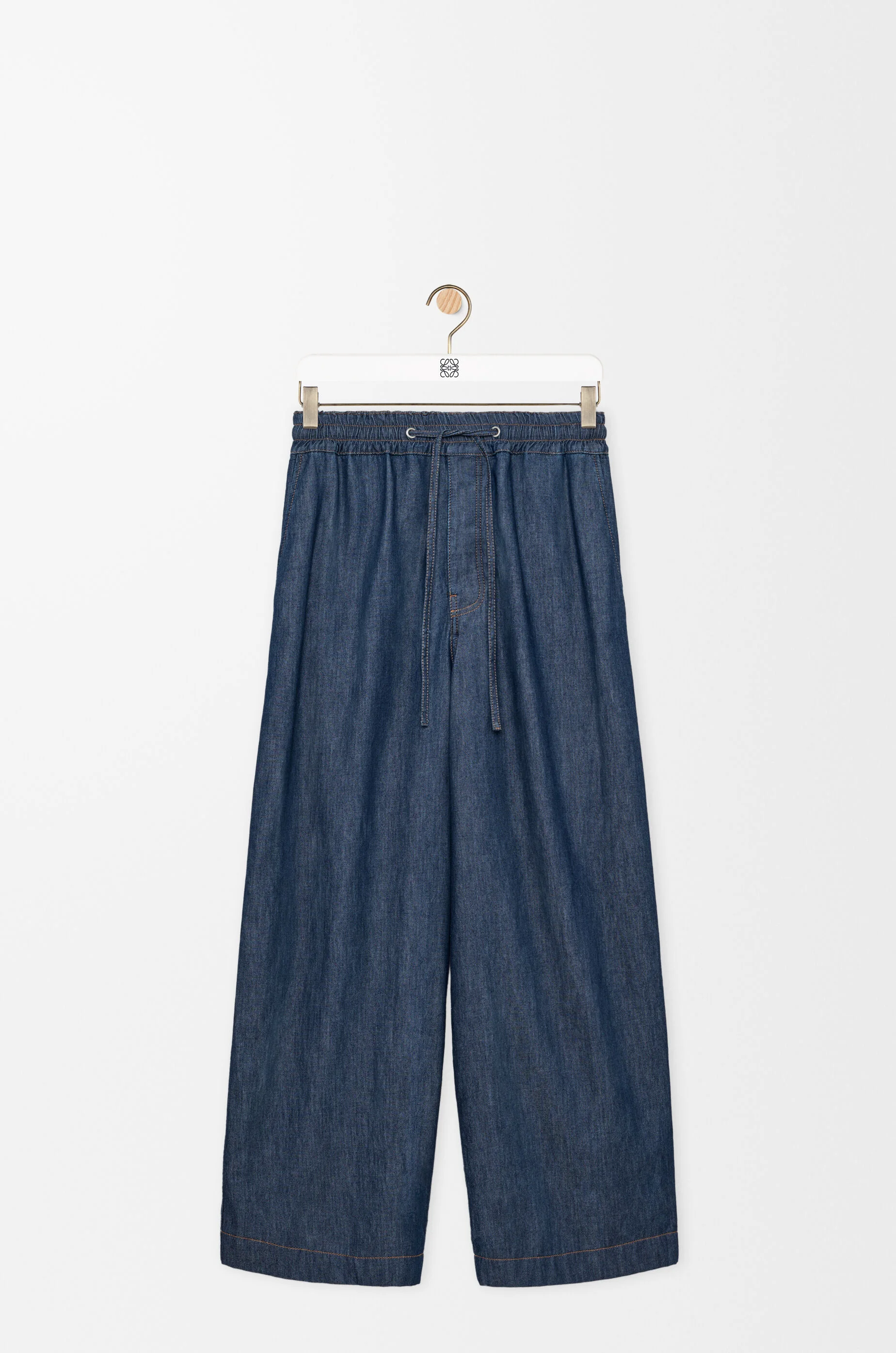 Drawstring trousers in cotton - 1