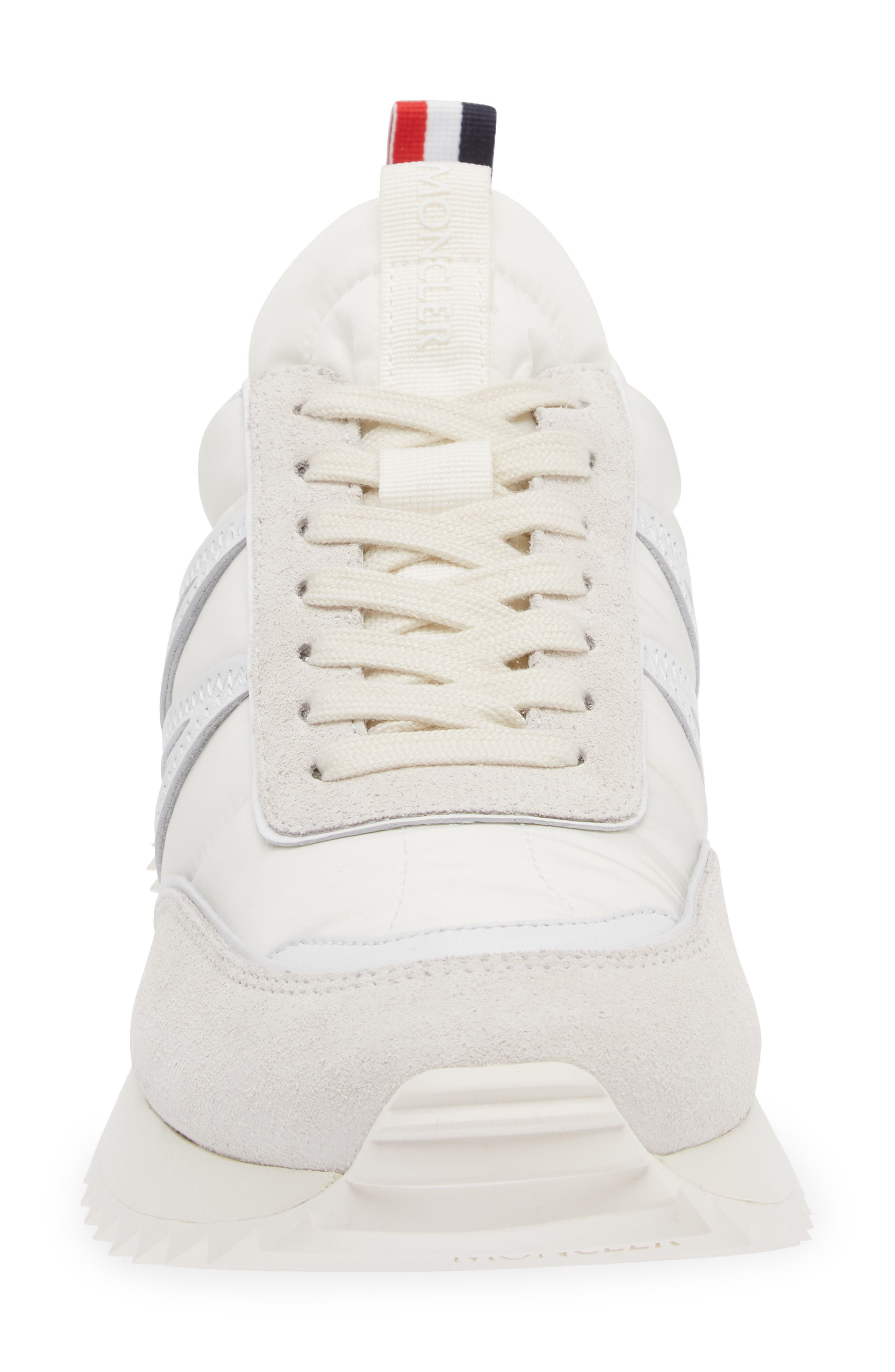 Moncler Pacey Mixed Media Sneaker in Gardenia at Nordstrom - 4