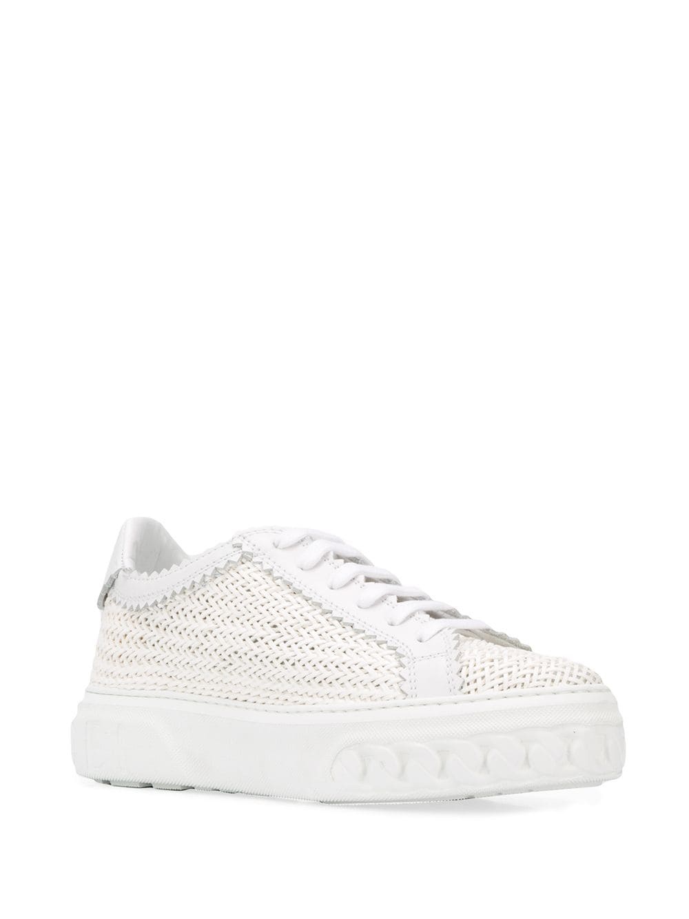 woven low-top sneakers - 2