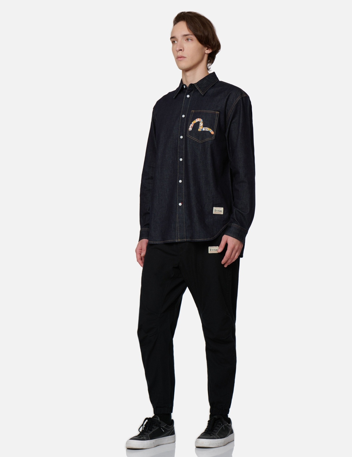 SEAGULL AND FORTUNE CAT EMBROIDERY TROUSERS - 4