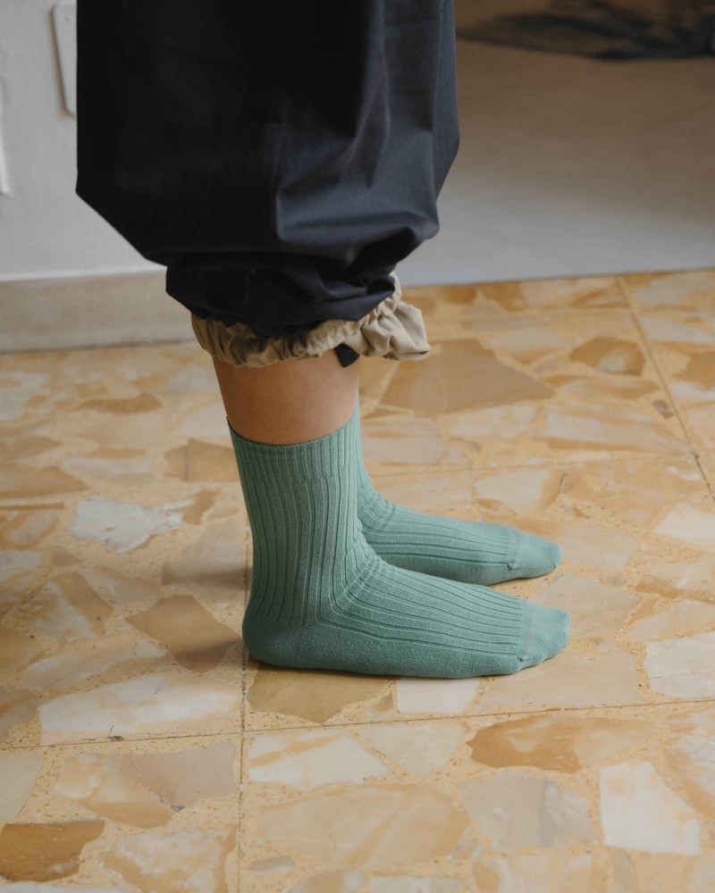Rib Overankle Socks - Organic Cotton Rib 3