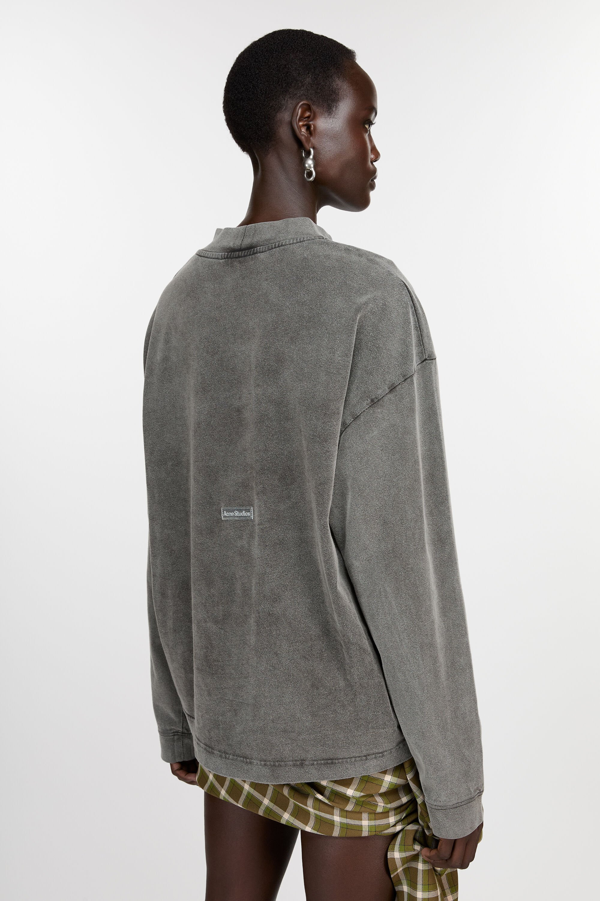 Crew neck sweater - Relaxed unisex fit - Faded black - 3
