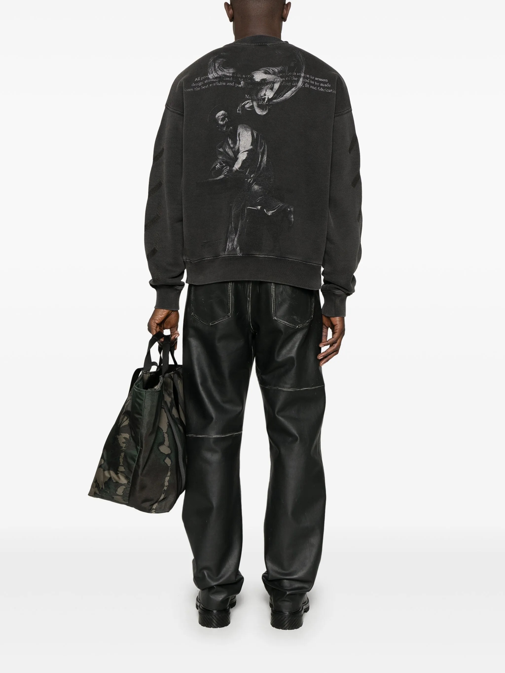 OFF WHITE - Men Bw S.Matthew Skate Crewneck Sweatshirt - 3