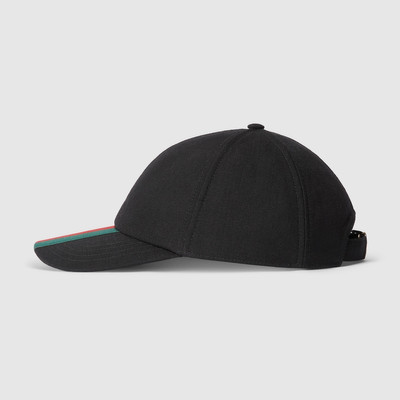 GUCCI Canvas baseball hat with Web outlook