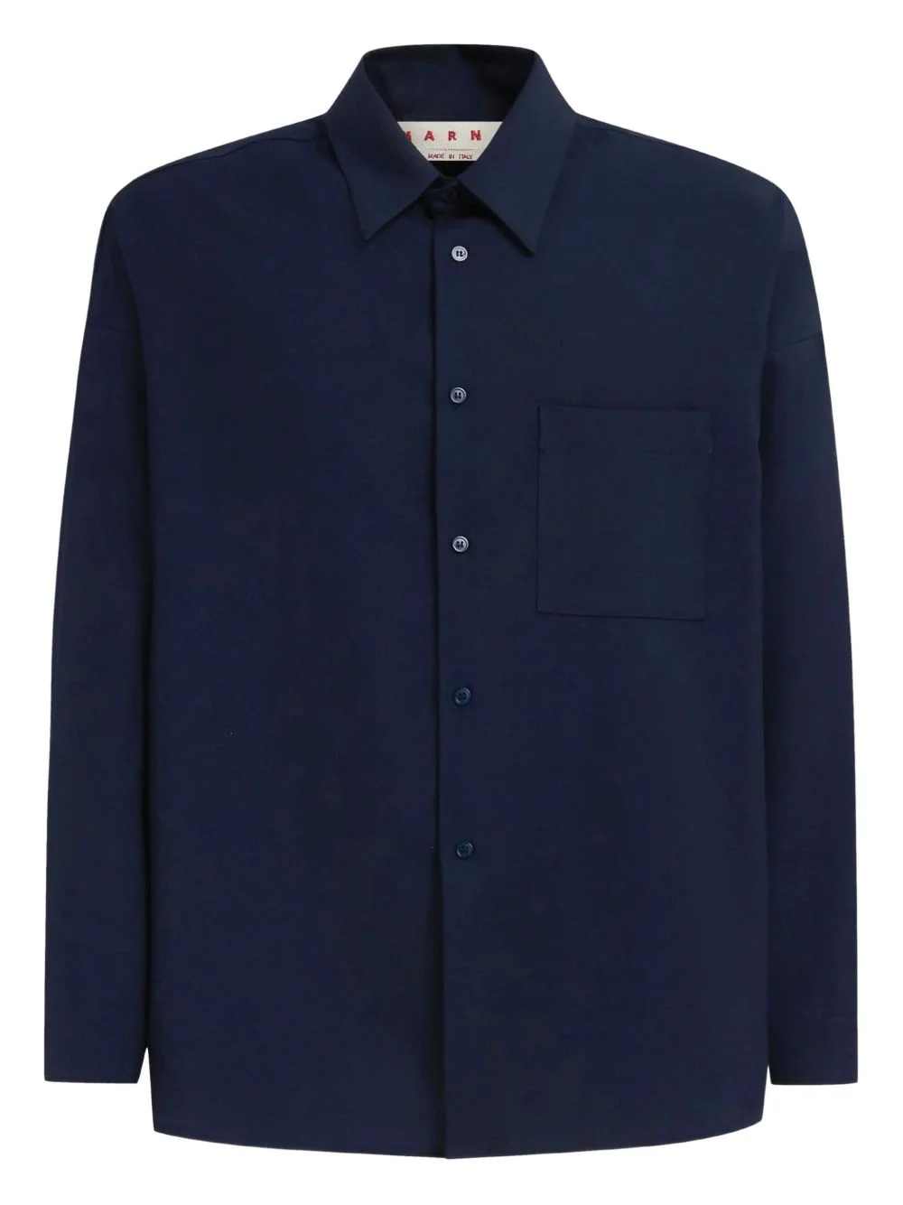 long-sleeve wool shirt - 1