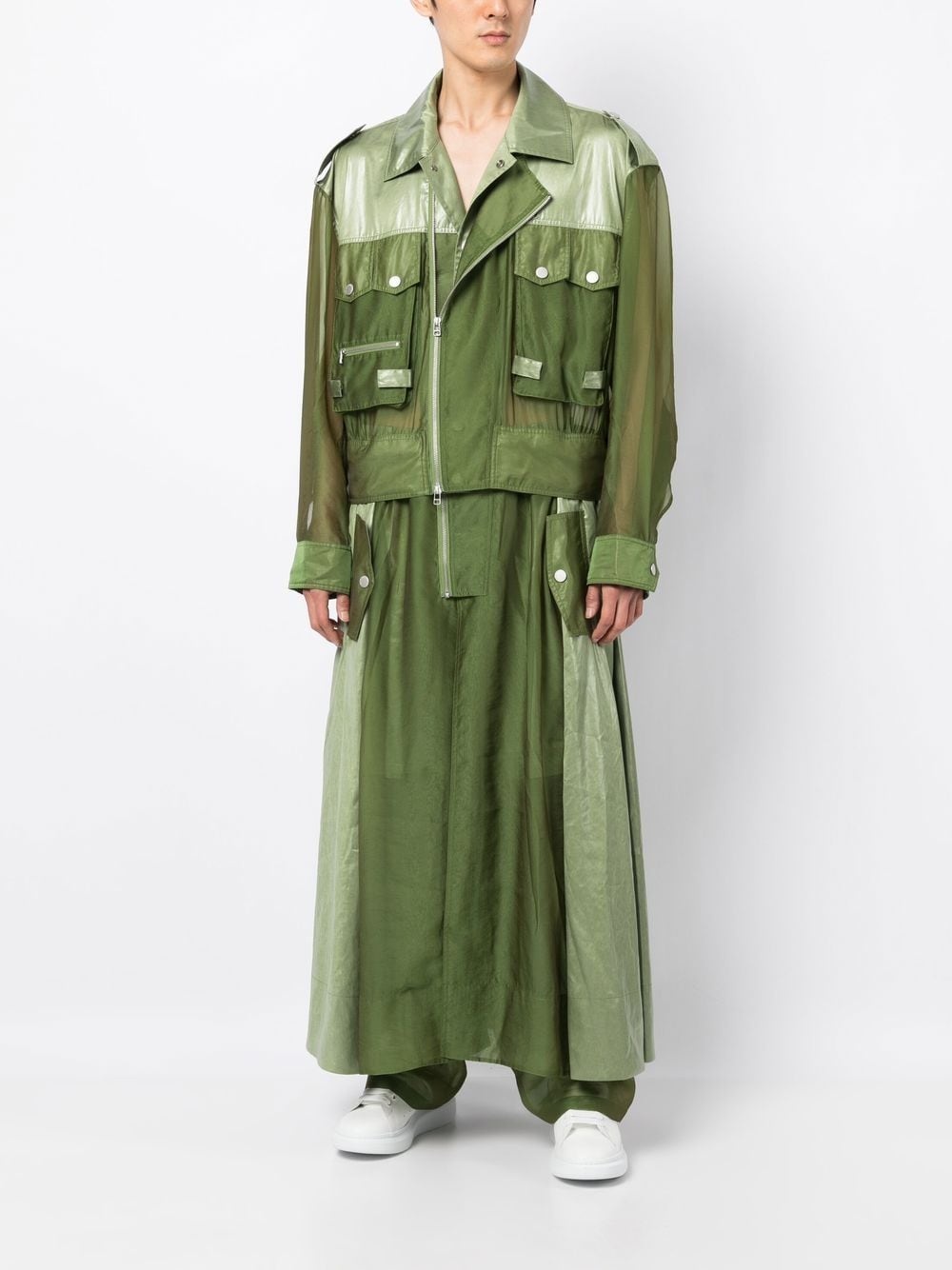 sheer-panelling jacket - 2