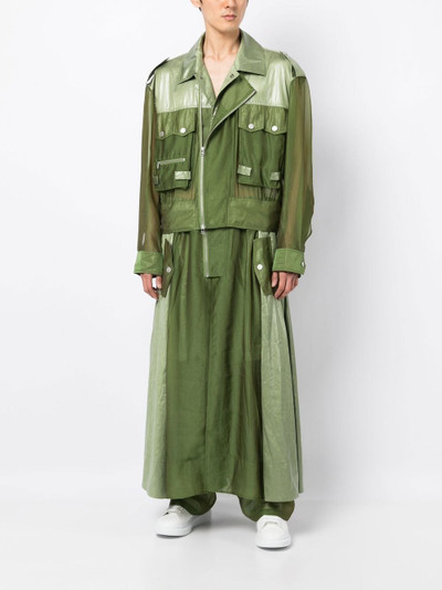 FENG CHEN WANG sheer-panelling jacket outlook
