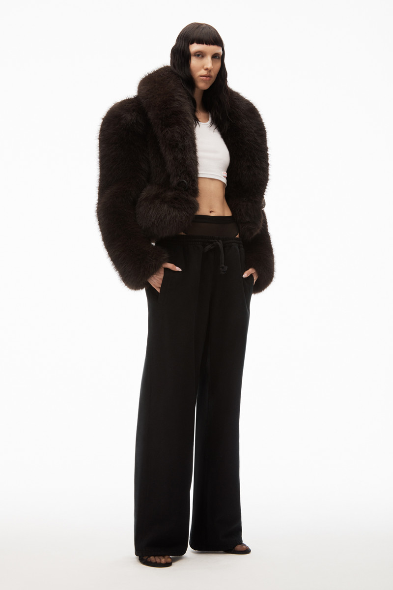 Alexander Wang layered track pant in denim outlook
