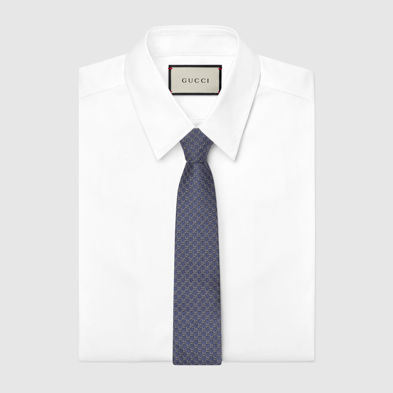 GUCCI GG silk jacquard tie outlook