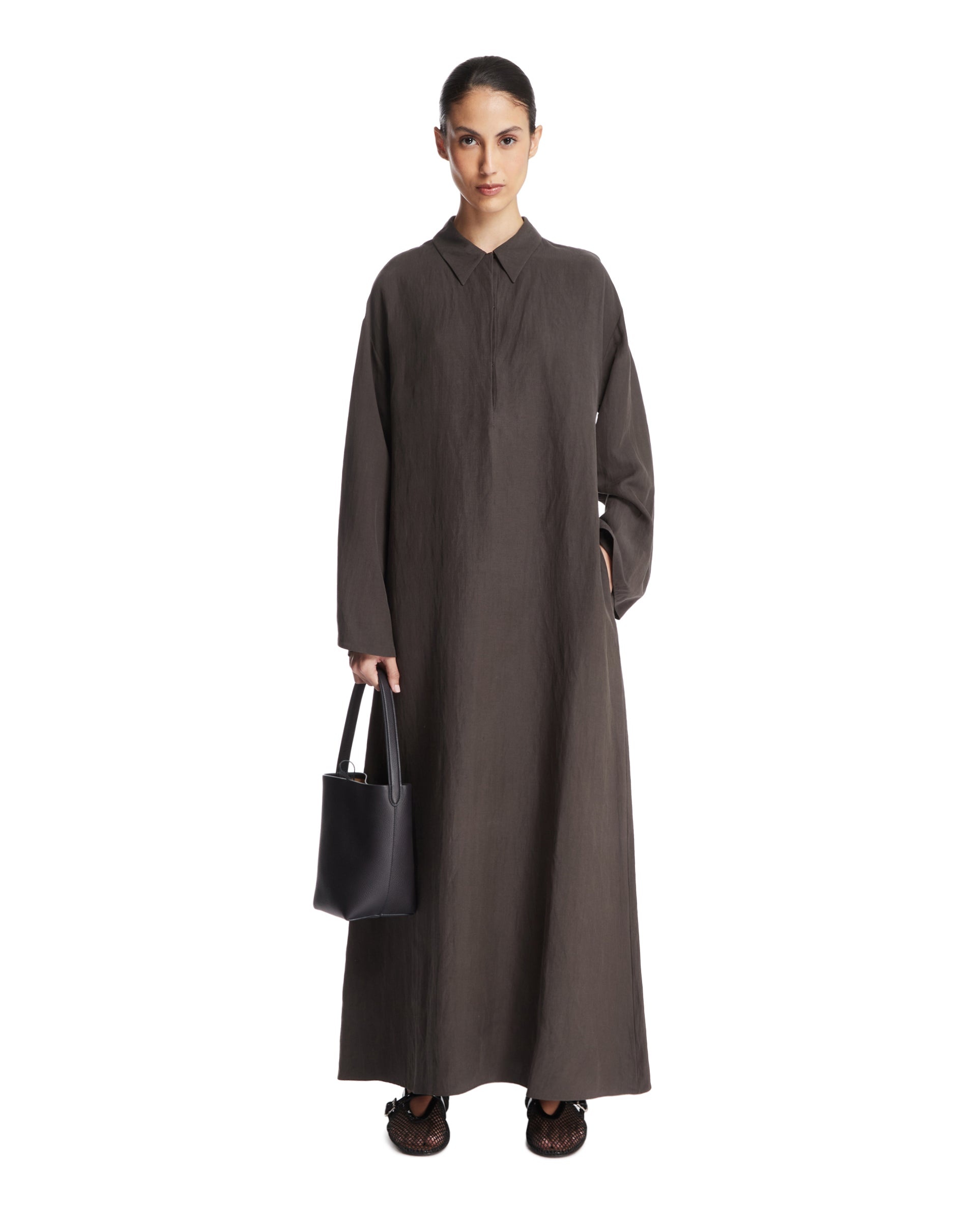 パーティードレス [The Row] Millen Dress in Silk and Linen 8734W3691WSPF.jpg?v=1744225228