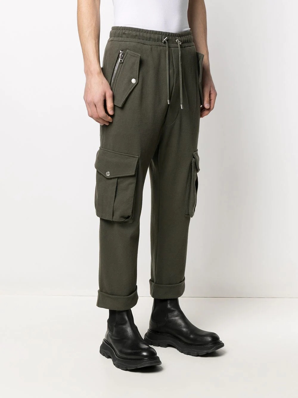 drawstring track pants - 3